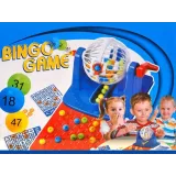 komplet elementów zestawu gry BINGO GR0251 rozłożony na stole