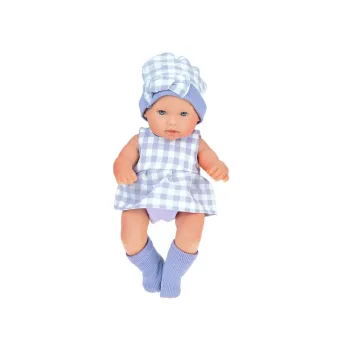 Zestaw z lalką, maskotką i nosidełkiem widoczny z boku