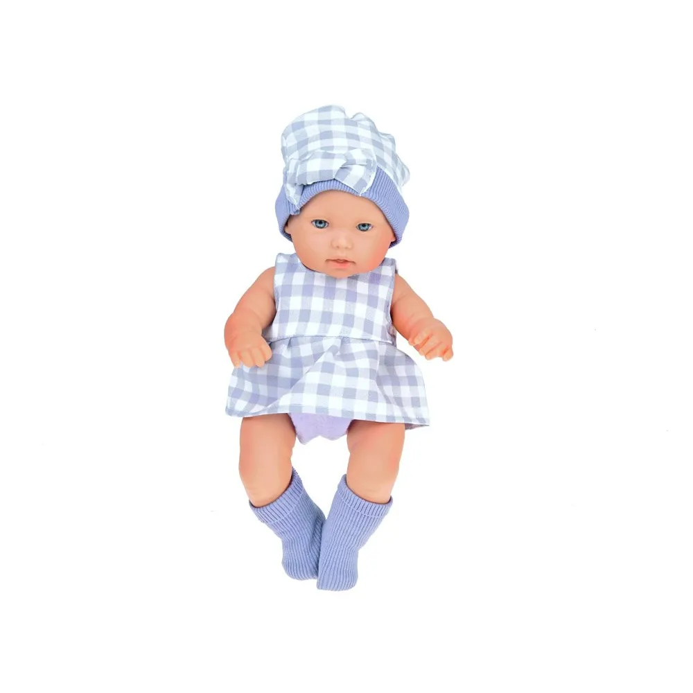 Zestaw z lalką, maskotką i nosidełkiem widoczny z boku