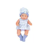 Zestaw z lalką, maskotką i nosidełkiem widoczny z boku