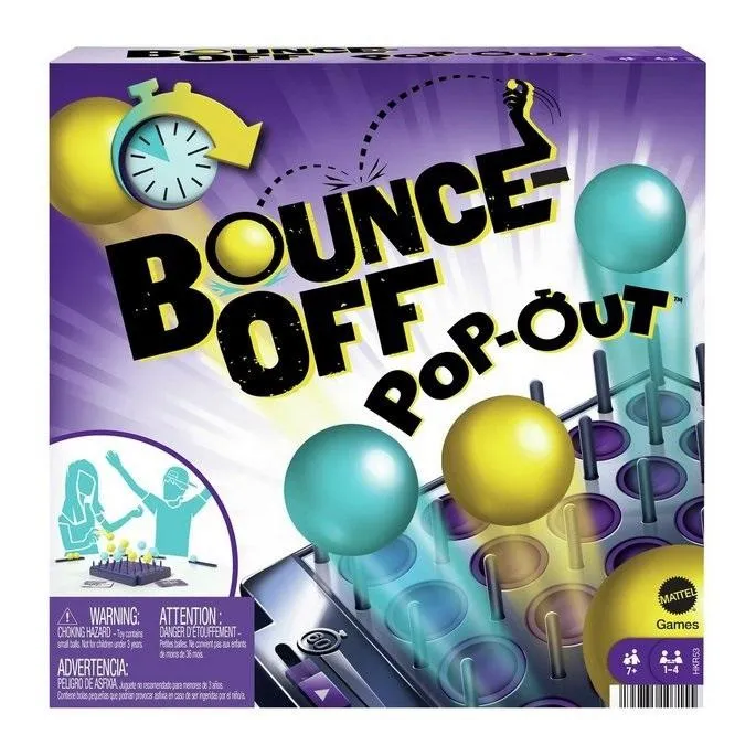 Gra Bounce Off: Pop Out z dynamiczną planszą i kolorowymi piłeczkami