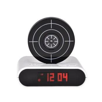 kompaktowy budzik z pistoletem widok z przodu