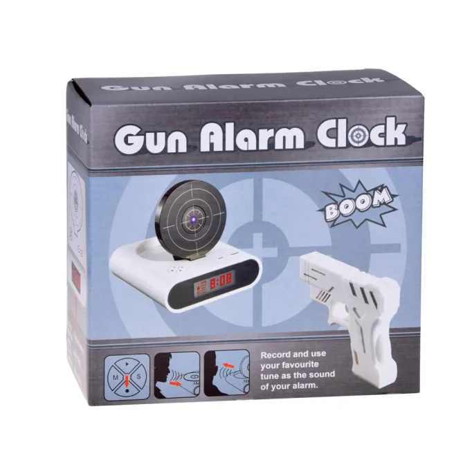 gra zręcznościowa z budzikiem i tarczą podczas użycia