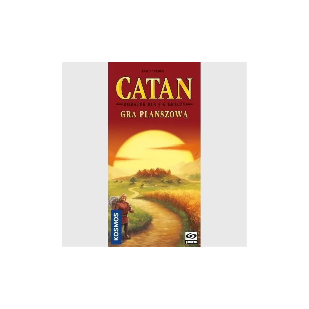 Dodatek Catan dla 5/6 graczy z elementami gry na jasnym tle