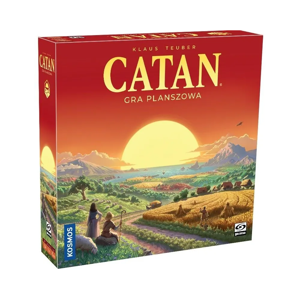 Elementy gry planszowej Catan GALAKTA ułożone na stole