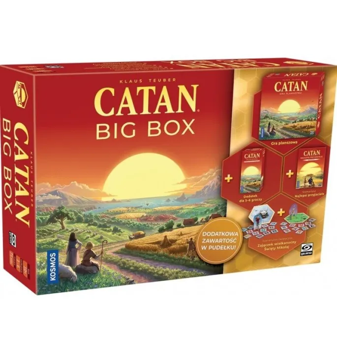 Catan BIG BOX GALAKTA z elementami gry i zestawem scenariuszy tematycznych