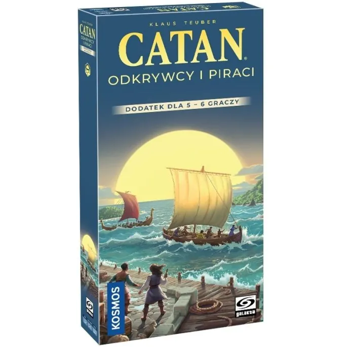 Opakowanie dodatku Catan: Odkrywcy i Piraci 5/6 graczy do nowej edycji gry
