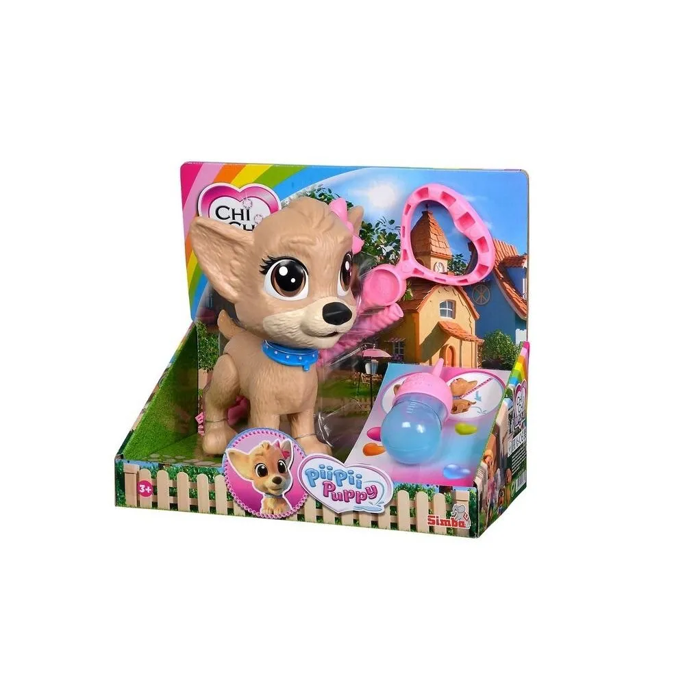 maskotka szczeniaczka chihuahua chi chi love pii pii puppy z butelką do karmienia