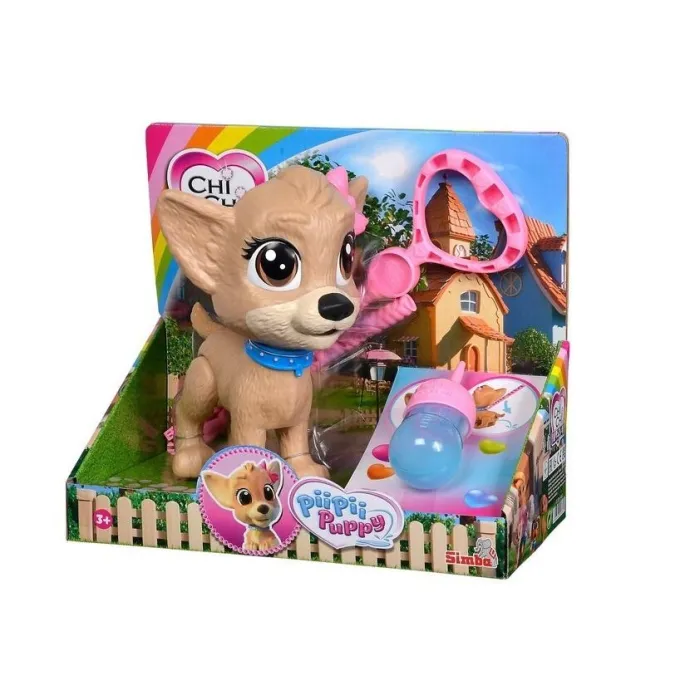 maskotka szczeniaczka chihuahua chi chi love pii pii puppy z butelką do karmienia