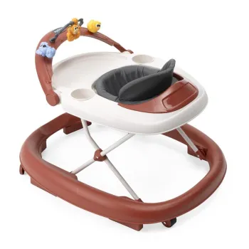 Chodzik Walky Talky Lite red z regulowanym pałąkiem i kolorowymi zabawkami