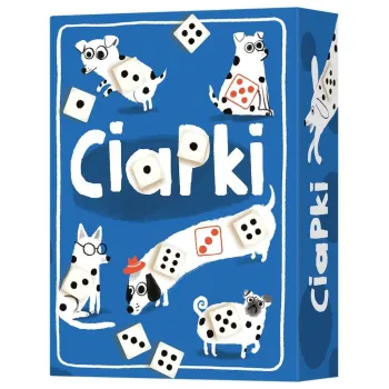 pudełko gry planszowej Ciapki REBEL z ilustracją wesołych psów