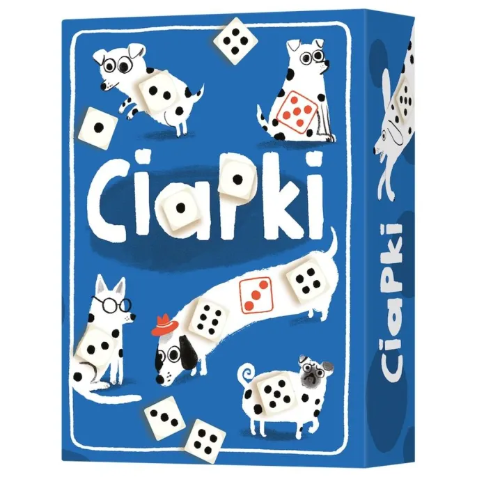 pudełko gry planszowej Ciapki REBEL z ilustracją wesołych psów