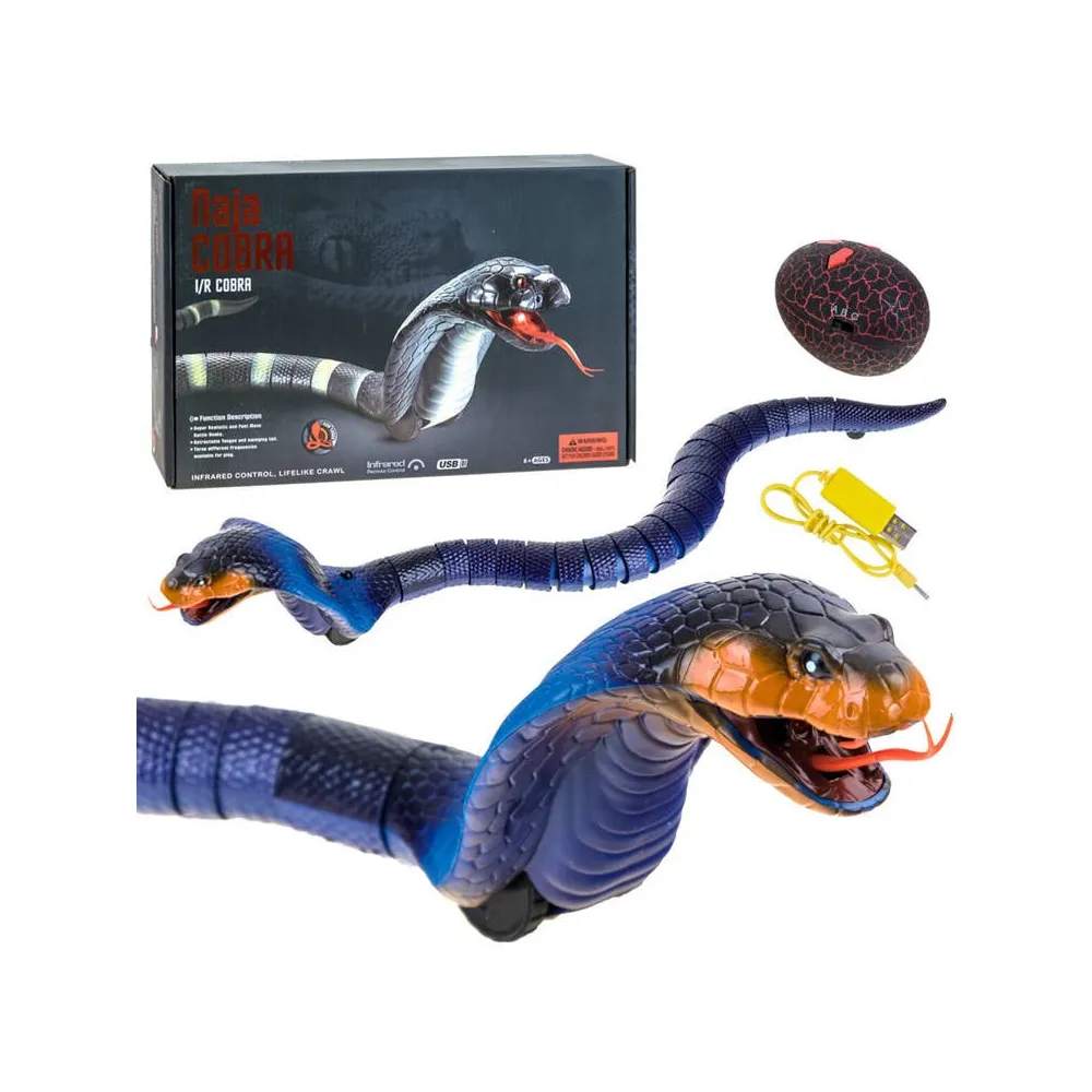 zdalnie sterowany wąż cobra na białym tle