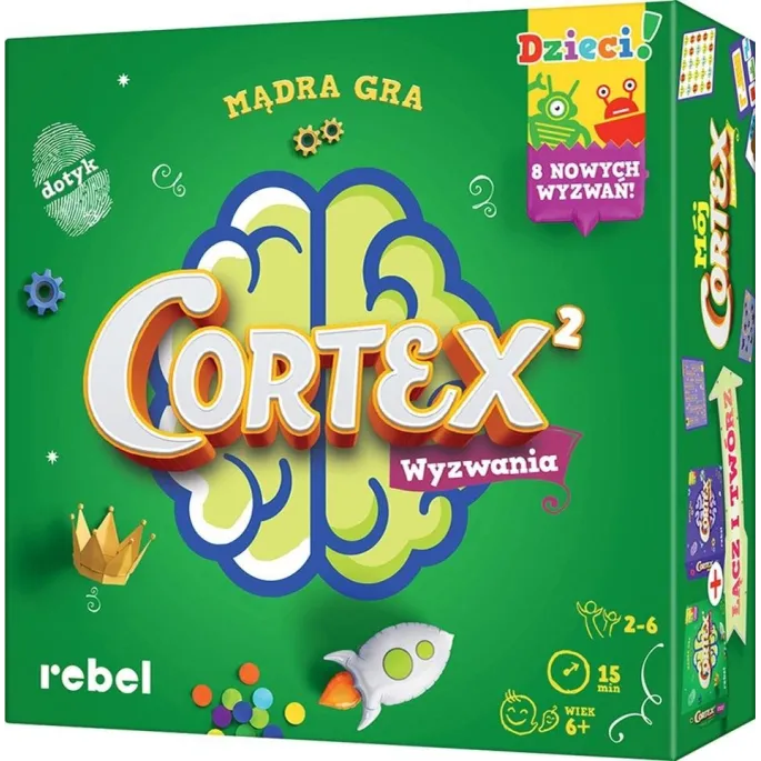 elementy gry Cortex dla Dzieci 2 REBEL z kolorową układanką mózgu