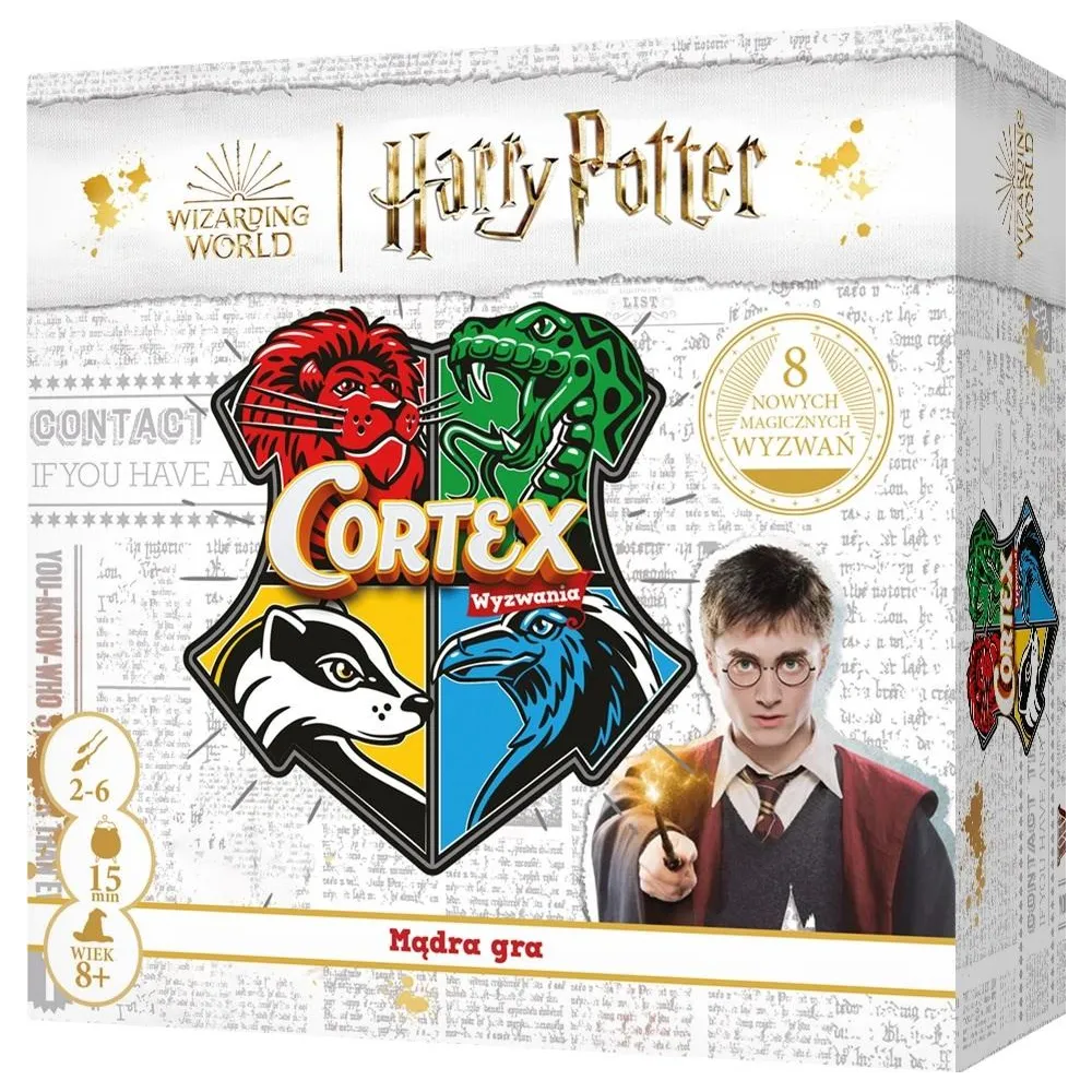 Gra Cortex Harry Potter REBEL z zestawem kart i układanką z herbem Hogwartu