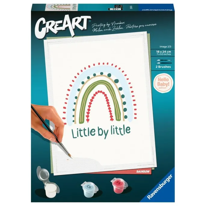 Zestaw do malowania po numerach CreArt z motywem kolorowej tęczy