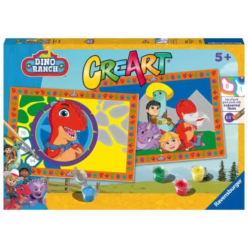 zestaw do malowania po numerach z dinozaurami dla dzieci