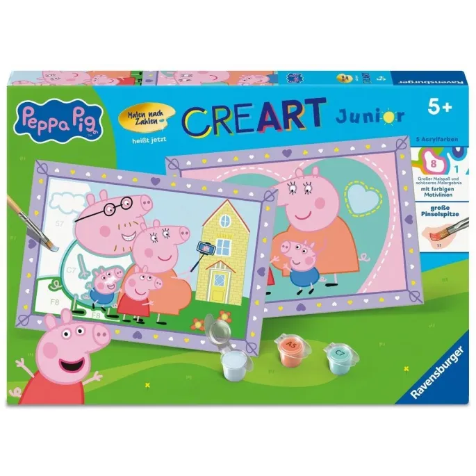 malowanie po numerach z motywem Świnki Peppy dla dzieci