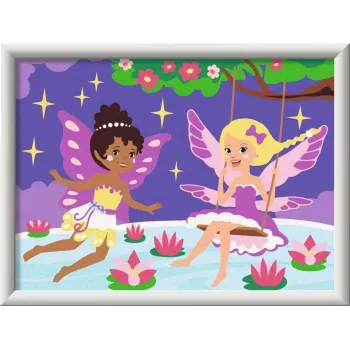 Zestaw CreArt dla dzieci Neon Wróżki z panelem do malowania i farbami
