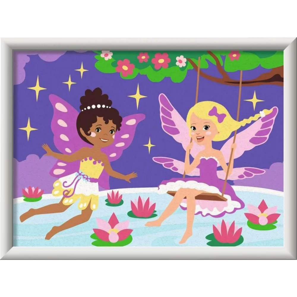 Zestaw CreArt dla dzieci Neon Wróżki z panelem do malowania i farbami