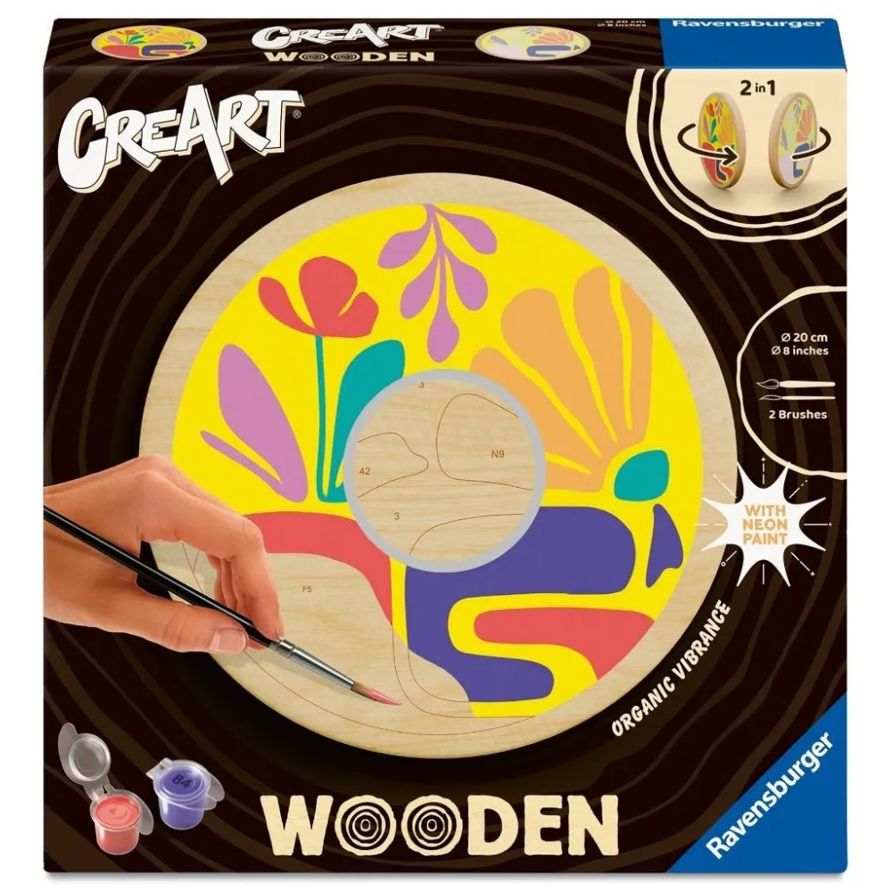 zestaw do malowania po numerach creart wooden wzory 2 ze wszystkimi akcesoriami