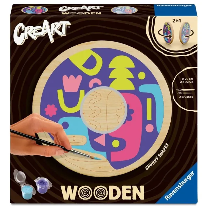 zestaw creart wooden wzory 3 z akcesoriami do malowania po numerach