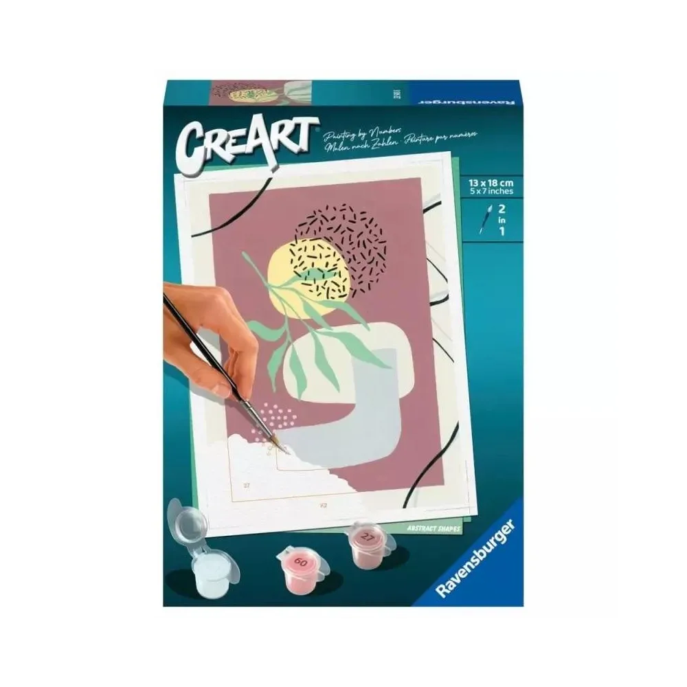 Zestaw do malowania po numerach CreArt z motywem abstrakcyjnych kształtów