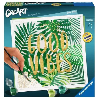 Zestaw CreArt: Good Vibes do malowania po numerach dla dorosłych i młodzieży