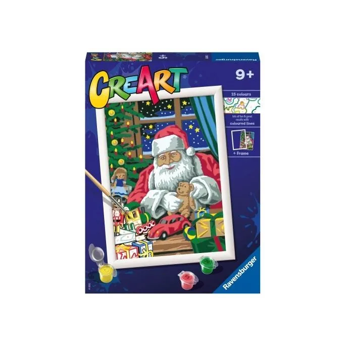 Zestaw CreArt Święty Mikołaj do malowania po numerach z zimową ilustracją