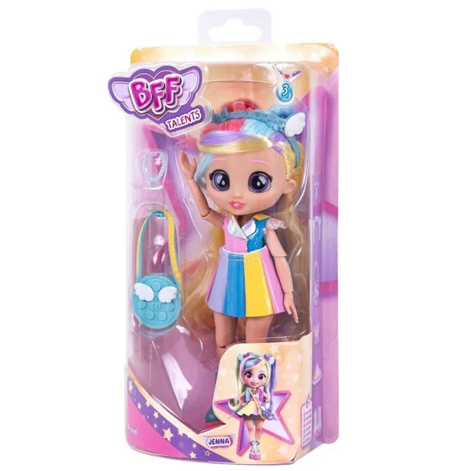Lalka Jenna Cry Babies BFF z długimi włosami w modnym stroju