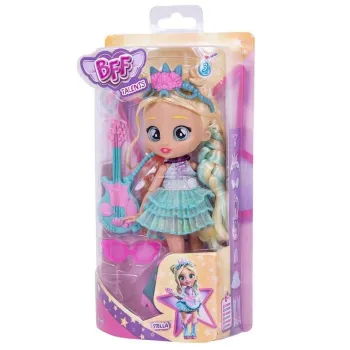 Lalka Cry Babies BFF Gitarzystka Stella w modnym stroju z długimi włosami