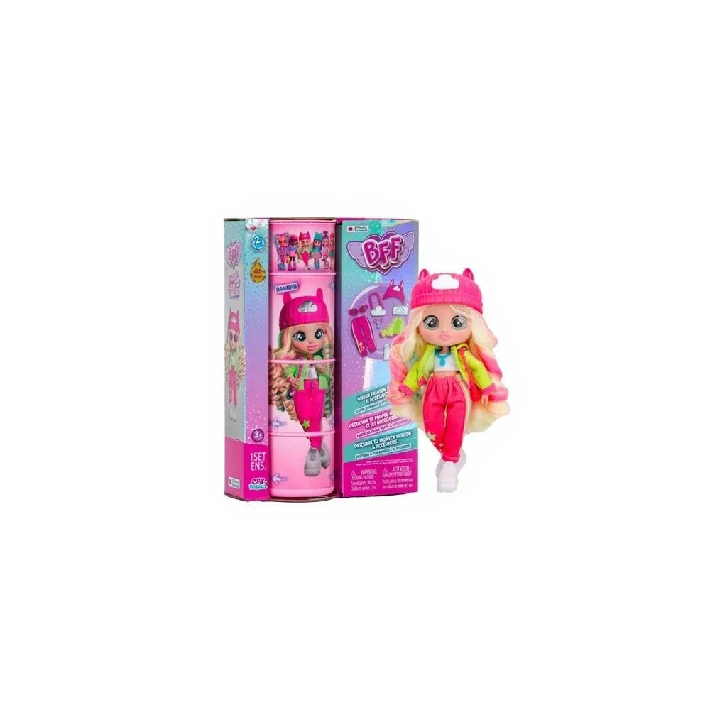 Lalka Hannah Cry Babies BFF z długimi włosami i charakterystycznym strojem