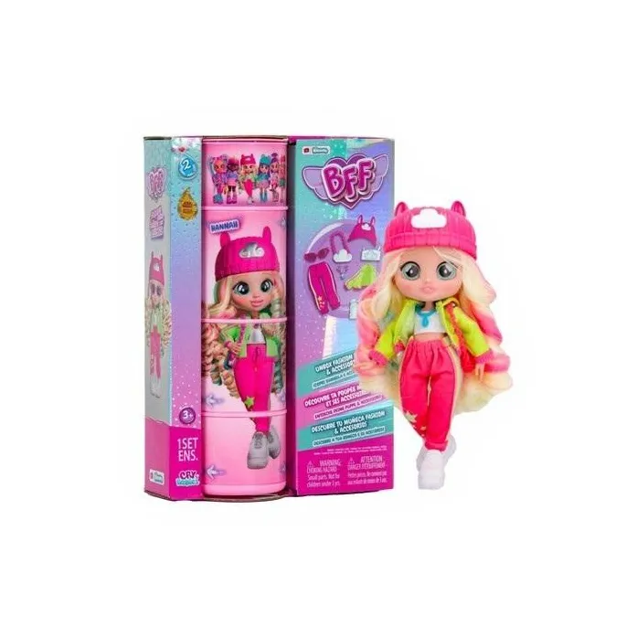 Lalka Hannah Cry Babies BFF z długimi włosami i charakterystycznym strojem