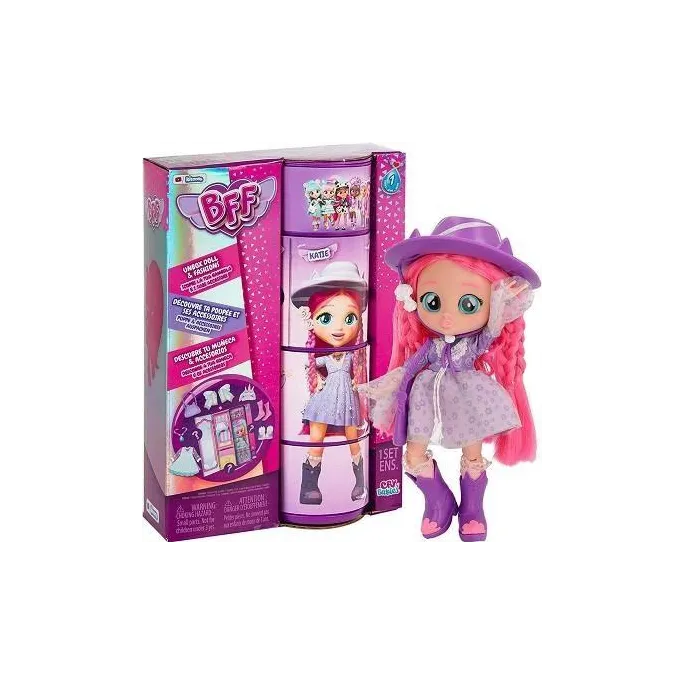 Lalka Katie Cry Babies BFF z akcesoriami i kolorowymi włosami