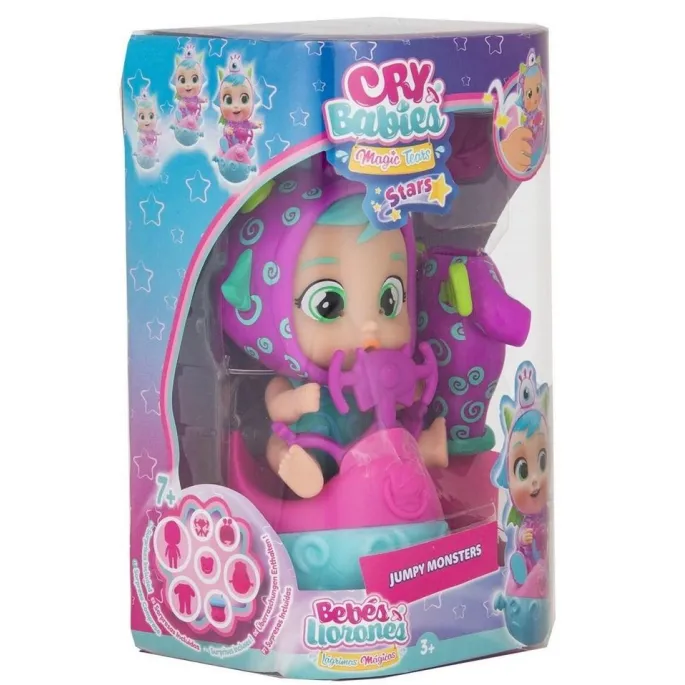 Figurka Cry Babies Magic Tears Jumpy Monsters Fuzz z silikonowym kombinezonem