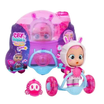 Cry Babies Magic Tears Coney z domkiem i akcesoriami na białym tle
