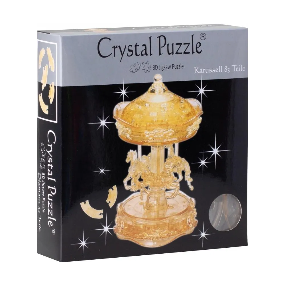 Puzzle 3D karuzela złożony model na białym tle