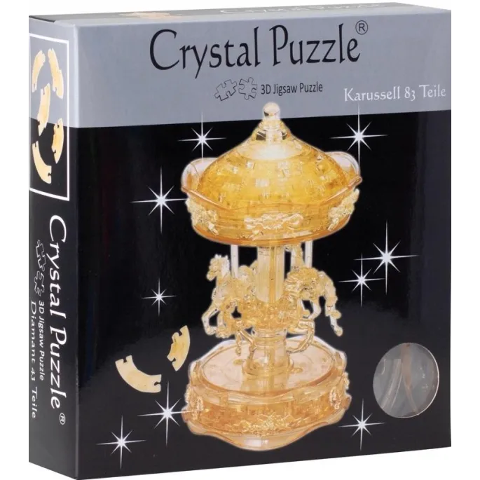 Puzzle 3D karuzela złożony model na białym tle