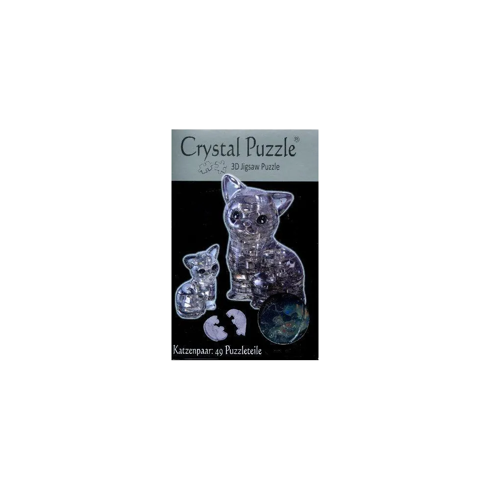 Przestrzenna układanka Crystal puzzle Kotki z przezroczystych elementów