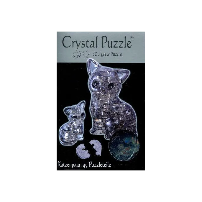 Przestrzenna układanka Crystal puzzle Kotki z przezroczystych elementów