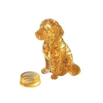 trójwymiarowa układanka crystal puzzle pies złożona w figurkę psa