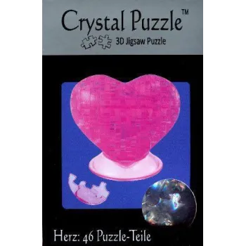 trójwymiarowa układanka crystal puzzle serce z przezroczystych elementów