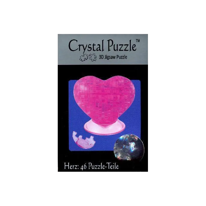 trójwymiarowa układanka crystal puzzle serce z przezroczystych elementów