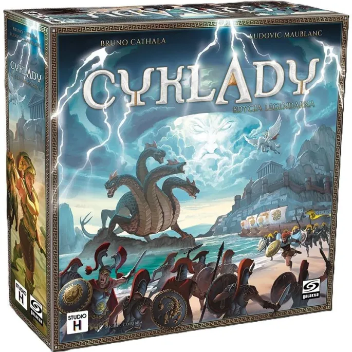 Pudełko gry Cyklady: Edycja Legendarna z elementami planszy i figurkami