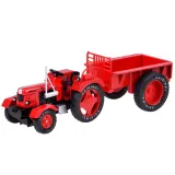 zbliżenie na skrętne gumowe koła czerwonego traktora