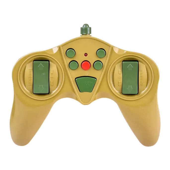 Zbliżenie na pilot wielofunkcyjny sterujący czołgiem zdalnie