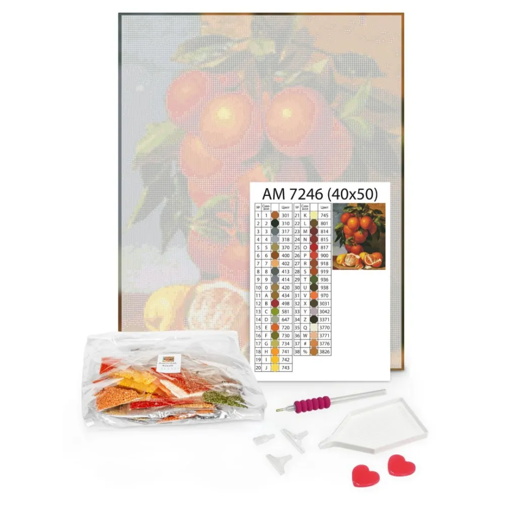 Diamentowa mozaika Poprzez fale 40x50 cm z płótnem i cyrkoniami