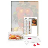 Diamentowa mozaika Poprzez fale 40x50 cm z płótnem i cyrkoniami