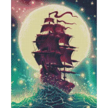 Diamentowa mozaika Poprzez fale 40x50 Płótno + Cyrkonie + Rysik 3w1 + Kleje