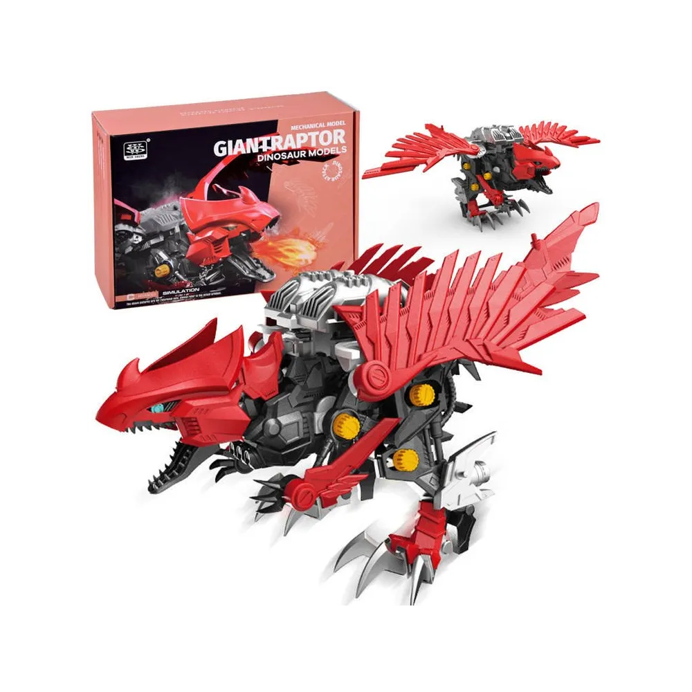 Model ruchomego dinozaura Raptor gotowy po złożeniu